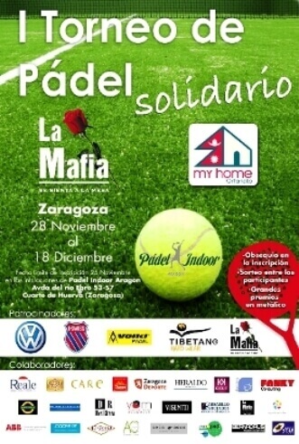 Pajares & Asociados colabora el I Torneo de P�del solidario, que se celebrar� del pr�ximo 28 de Noviembre al 18 de Diciembre, y tendr� lugar en las instalaciones de P�del Indoor Arag�n.